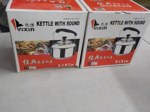 lot 158 image: 2 YIXIN Stainless Steel Kettles wit...