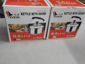 lot 159 image: 2 YIXIN Stainless Steel Kettles wit...