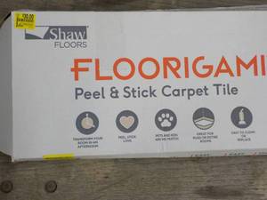 lot 226 image: Peel and Stick Carpet Tile...