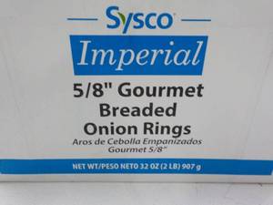 lot 251 image: 32 oz Box Frozen Breaded Onion Ring...