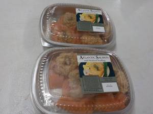 lot 254 image: 2 Frozen 32 oz Pkgs Atlantic Salmon...