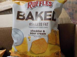 lot 293 image: Case of Ruffles Cheddar and Sour Cr...