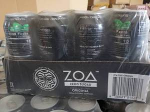 lot 314 image: Case of 12 Cans ZOA Zero Sugar Ener...