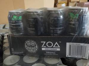 lot 315 image: Case of 12 Cans ZOA Zero Sugar Ener...