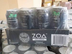 lot 316 image: Case of 12 Cans ZOA Zero Sugar Ener...