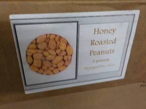 lot 333 image: 5 lb. Box Honey Roasted Peanuts...