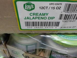 lot 355 image: 12 Pack Lays Creamy Jalapeno Dip...