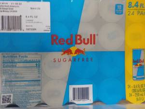 lot 367 image: Case of 24 Red Bull Sugar Free...