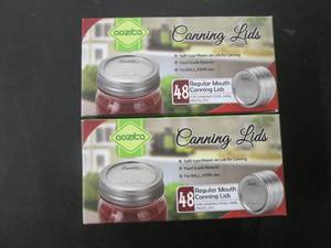 lot 97 image: 96 Regular Mouth Canning Lids...