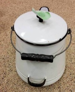 lot 54 image: Enamel Coffee pot.