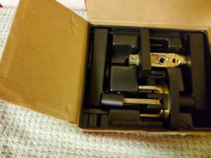 lot 70 image: kwikset front door lock set, open box