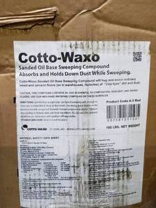 lot 14 image: cotto-waxo oil base sand sweeping compound. new 100#