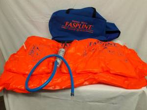 lot 8 image: MSRP $500 Hartwell Medical Fasplint Vacuum Splint Kit Inflatable Splints - Multiple Splints Included In The Bag - Inflates Splint For Comfortable Pressure Surrounding The Injury - Great Condition Was Used For Demonstrations Only 