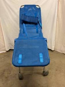 lot 28 image: MSRP $1800 Columbia Medical  Ultima Rolling Adjustable Reclining Medium Childs Shower Chair - Great Condition