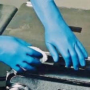 lot 26 image: Three Boxes of Ansell LatexNitrile Blend Chlorinated Utility Gloves (Medium) New In Box
