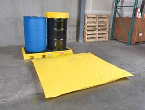lot 43 image: MSRP $600 2 Sizes Heavy Duty Ultra-Spill Decks - 2 & 4 Drum Sizes - Up To 55 Gallon Containment  See Youtube For How These DecksPallet Racks Work
