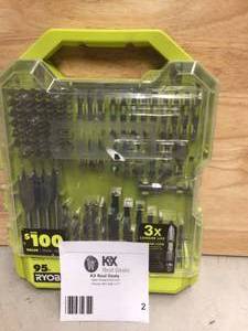 RYOBI Drill and Impact Drive Kit (95-Piece) Open box
