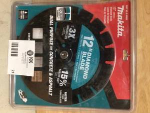 Makita 12 in. Segmented Rim Dual Purpose Diamond Blade Open box