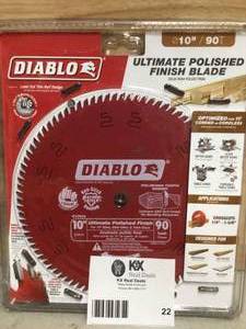 DIABLO 10 in. x 90-Tooth Ultimate Polished Finish Circular Saw Blade Open box