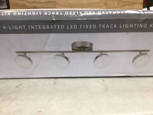 Alsy 2.6 ft. 4-Light Brushed Nickel Integrated LED Fixed Track Lighting Kit Open box