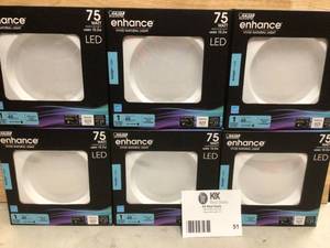 Feit Electric 56 in. 75W Equivalent Soft White 2700K Dimmable CEC Integrated LED Retrofit White Recessed Light Trim Downlight(6-Pack) Open box