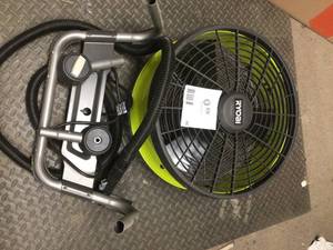 RYOBI ONE 18V Hybrid 18 in. Air Cannon Drum Fan Open box