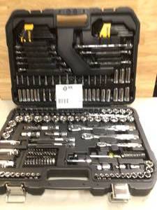 DEWALT 14 in., 38 in., and 12 in. Drive Polished Chrome Mechanics Tool Set (200-Piece) Open box