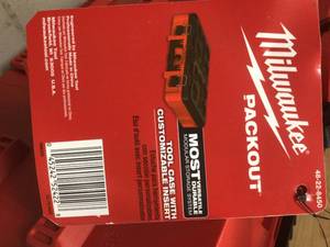 Milwaukee PACKOUT 16 in. Portable Modular Tool-Box Case with Customizable Insert Open box