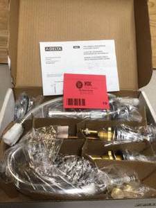 lot 19 image: Delta Windemere 8 in. Widespread 2-Handle Bathroom Faucet with Metal Drain Assembly in Chrome Open box