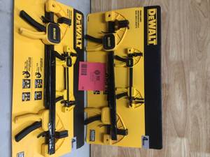 lot 32 image: DEWALT Trigger Clamp Set (4-Piece) 2 units open box