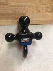 TowSmart Up to 14,000 lb. 1-78 in., 2 in, and 2-516 in. Ball Diameters Adjustable Trailer Tri-Ball Mount with Hook Open box