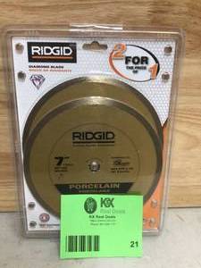 Ridgid 7 in. Tile Diamond Blade (2-Pack)