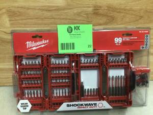 Milwaukee SHOCKWAVE Impact Duty Alloy Steel Screw Driver Bit Set (99-Piece) Open box