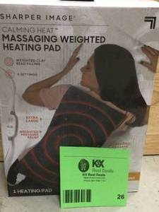 CALMING HEAT 12 in. x 24 in. Massaging Weighted Heating Pad