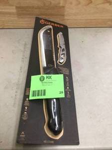 GERBER GATOR MACHETE JR & PARAFRAME 1 FOLDING KNIFE SET (Sheath Included)  open box