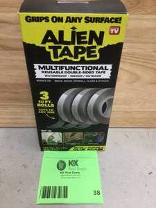 As Seen on TV Alien Tape 10 ft. Multi-Functional Reusable Double-Sided Tape (3-Pack) Open box