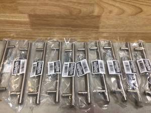 GlideRite 5 in. Center-to-Center Stainless Steel Finish Solid Handle Bar Pulls (10-Pack)