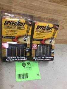 Speed Out Titanium Screw Extractor (4-Piece) by Ontel Speed Out (2units) open box