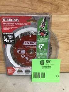 Diablo 6 in. Diamond Segmented Turbo Cut-Off Discs for Masonry Open box