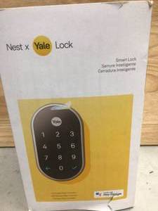 Google Nest x Yale Lock - Tamper-Proof Smart Deadbolt Lock with Nest Connect - Satin Nickel
