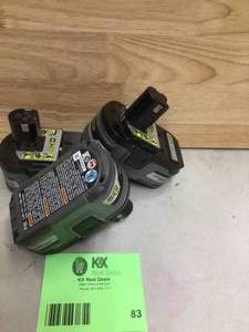 Lot of Ryobi batteries open box