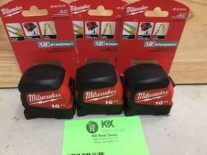 Milwaukee 16 ft. x 1-316 in. Compact Wide Blade Tape Measure with 15 ft. Reach Open box