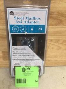 Architectural Mailboxes 4 in. x 4 in. Post Adapter in Black with 3 Mailbox Mounting Options