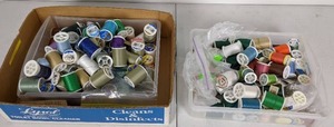 Large Assortment of All Purpose Thread Spools and Bobbins