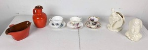 Collection of 11 Pieces of Vintage China Bone and Frankoma Pottery