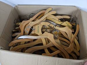 Large Collection of Coldwater Creek Wooden Shirt Hangers with Foam Non Slip Grips