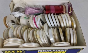 Assortment of Over 40 Spools of Classic Ribbon