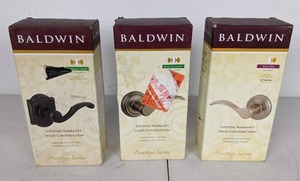 NEW Lot of 3 Different Baldwin Prestige Series Lever Door Handles
