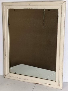 Weathered Wooden Wall Mirror