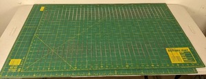 Set of Two OLFA Double Sided 24-Inch x 36-Inch Rotary Cutting Mats with Grid for Quilting, Sewing, Fabric, & Crafts